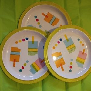 Popsicle Kids Plates NWOT